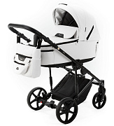 Детская коляска Adamex Zico Deluxe New 3 в 1 ZN-SA01 (БЕЛАЯ КОЖА)