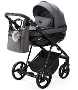 Детская коляска Adamex Quantum 3 в 1 Q-TK66 (Т.СЕРЫЙ)