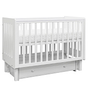 Кровать Antemi Mari 120х60 с ящиком Ник 14 б/б Белый + НиК 16 б Белый