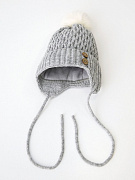 Шапочка вязаная AmaroBaby Pure Love Wool утепленная серый 38