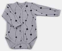 Боди Rant Hugs and Kisses Pattern с длинным рукавом Grey 74